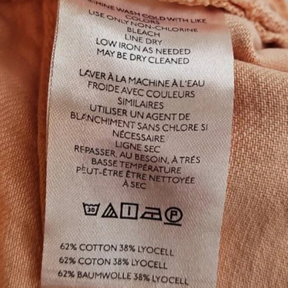 Anthropologie Orange Denim mini Skirt - Picture 3 of 4